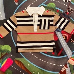 Authentic Burberry long sleeve shirt. Size 6 months RUNS A LITTLE SMALL